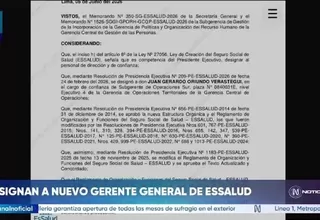 Juan Gerardo Oriundo Verástegui fue designado como nuevo gerente general de EsSalud