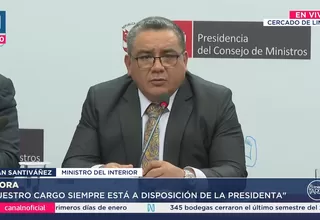 Juan José Santiváñez pone su renuncia a disposición de Boluarte