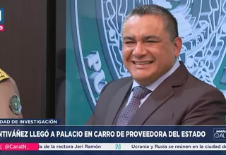 Santiváñez llegó a Palacio de Gobierno en carro de proveedora del Estado