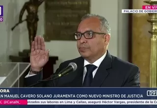 Juan Manuel Cavero Solano juró como nuevo ministro de Justicia