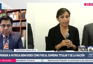 Julio Espinoza: Investigaciones incidieron en suspensión de Patricia Benavides