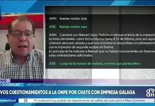 Julio Rodríguez advierte indicios de acuerdo irregular en contratación en ONPE