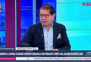 Julio Rodríguez: Conducta de Lucinda Vásquez sería infracción constitucional
