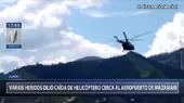Junín: Caída de helicóptero del Ejército cerca al Aeropuerto de Mazamari deja varios heridos - Noticias de comite-olimpico-peruano