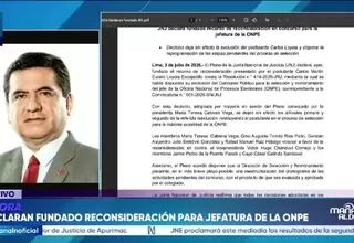 Junta Nacional de Justicia revierte exclusión de postulante a la ONPE