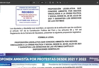 Juntos por el Perú presenta proyecto de amnistía con respaldo de diputados de Obras