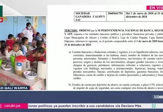 Juzgado ordena levantar secreto bancario en caso Qali Warma