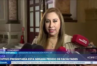 Katherine Ampuero espera que Ejecutivo presente esta semana pedido de facultades para enfrentar inseguridad