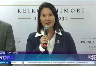 Keiko Fujimori anuncia equipo para transferencia de mando