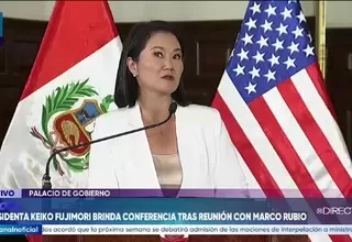 Keiko Fujimori anuncia incorporación del Perú al Escudo de las Américas y destaca apoyo de EE. UU. ante El Niño