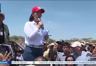 Keiko Fujimori supervisa trabajos en el río Chira y prioriza protección de vidas y cultivos