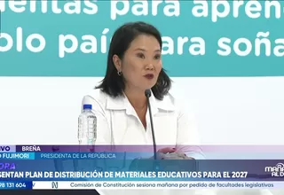 Keiko Fujimori anuncia revisión de textos escolares y afirma que saldrán “sin ningún tipo de ideología”