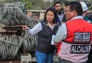 Keiko Fujimori criticó abandono de geomallas en almacén de Santa Eulalia ante El Niño