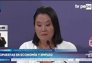 Keiko Fujimori defiende autonomía del BCR y estabilidad económica