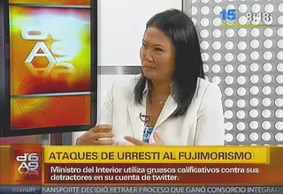 Keiko Fujimori: Deploro que Humala avale o digite los insultos de Urresti