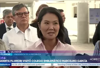 Keiko Fujimori destaca modelo educativo de Bukele: "Nos estamos llevando ideas para construcciones de manera rápida"