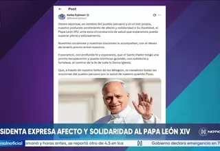 Keiko Fujimori envía mensaje de solidaridad al papa León XIV