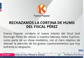 Keiko Fujimori: Fuerza Popular rechaza nueva acusación fiscal