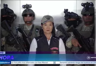 Keiko Fujimori: "El Gobierno está del lado de los peruanos que quieren vivir en paz"