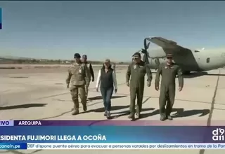 Keiko Fujimori llega a Ocoña para supervisar emergencia por bloqueo de la Panamericana Sur