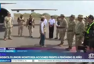 Keiko Fujimori llega a Tumbes para supervisar acciones contra el dengue y trabajos de prevención ante lluvias