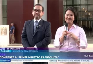 Keiko Fujimori: Mi confianza al primer ministro es absoluta