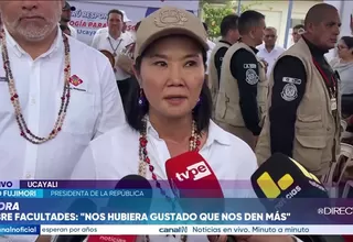 Keiko Fujimori: “Nos hubiese gustado que nos dieran mayores facultades”