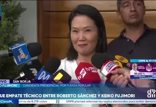 Keiko Fujimori: “Las actas que están viniendo del extranjero nos da mucho aliento”