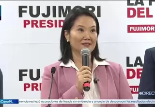 Keiko Fujimori pide respetar los resultados y apuesta por reunificar al país