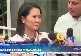 Keiko Fujimori pide a Roberto Sánchez reconocer la validez de todos los votos
