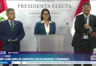 Keiko Fujimori presenta a Elmer Cuba como nuevo ministro de Economía y Finanzas