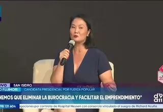 Keiko Fujimori presenta plan “Perú con Orden” ante gremios empresariales en la SNI