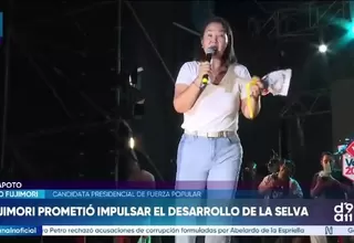 Keiko Fujimori prometió impulsar el desarrollo en la selva