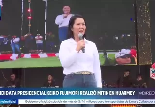 Keiko Fujimori realizó mitin de campaña en Huarmey