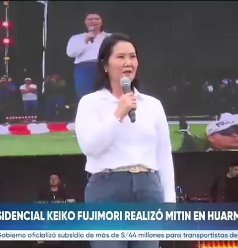 Keiko Fujimori realizó mitin de campaña en Huarmey