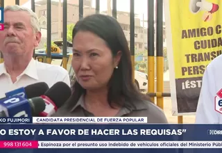 Keiko Fujimori respalda requisas en penal Barbadillo