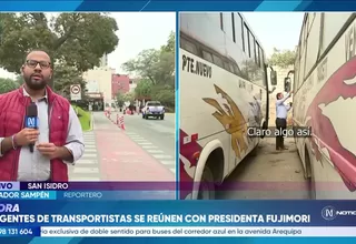 Keiko Fujimori se reúne con dirigentes transportistas ante paro anunciado para el 25 de agosto