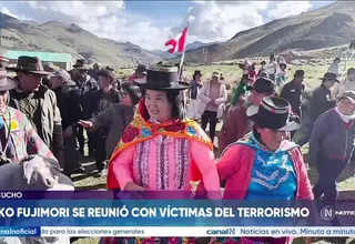 Keiko Fujimori llega a Huamanga para reunirse con víctimas del terrorismo