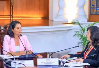 Keiko Fujimori sostuvo reunión con Janet Tello para fortalecer lucha contra el crimen