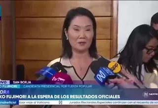 Keiko Fujimori: “Solo las actas observadas pueden ser recontadas”