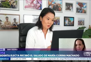 Keiko Fujimori sostuvo comunicación con María Corina Machado