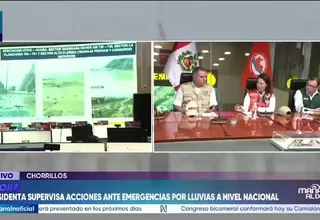 Keiko Fujimori supervisa emergencias por lluvias desde el COEN y monitorea acciones ante el fenómeno El Niño