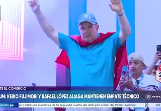 Keiko Fujimori y Rafael López Aliaga mantienen empate técnico