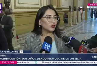 Kelly Portalatino: “Creemos en la inocencia de Vladimir Cerrón”