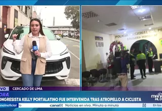 Kelly Portalatino es intervenida tras accidente de tránsito en el Cercado de Lima