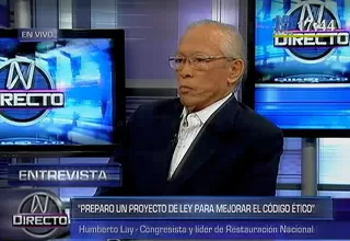 Humberto Lay: prepara proyecto para modificar el código de ética del Parlamento