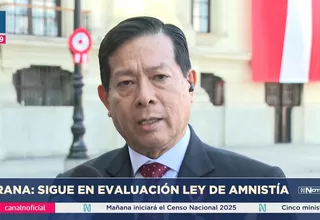 Ley de amnistía del Congreso aún en evaluación, dice Arana