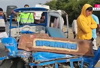 La Libertad: Choque entre bus y mototaxi deja tres fallecidos