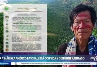 Ucayali: Desmienten muerte de líder ashéninka Américo Pascuala