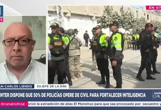 Liendo crítica a la medida del Mininter sobre policías de civil